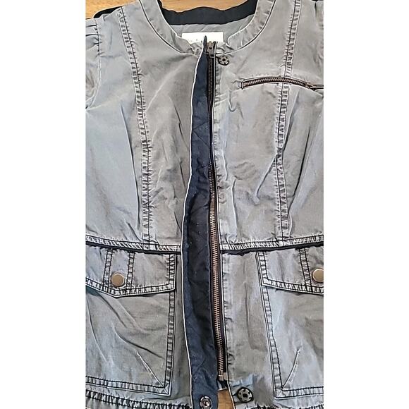 Free People Grey Fitted Military Jacket – Women’s Size 10 – EUC - Picture 6 of 8